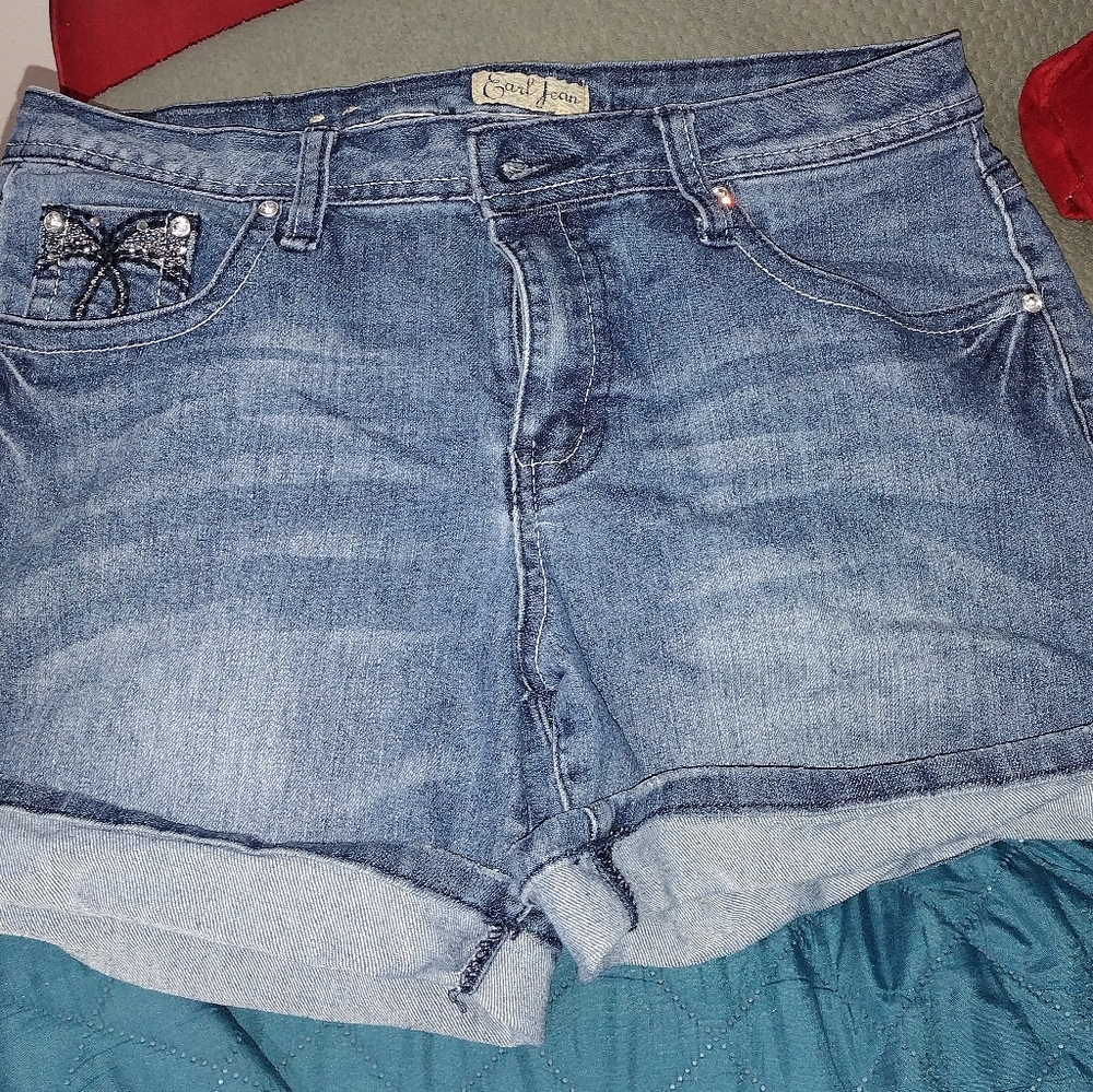Earl Jean Size 10 Cuffed Denim Shorts